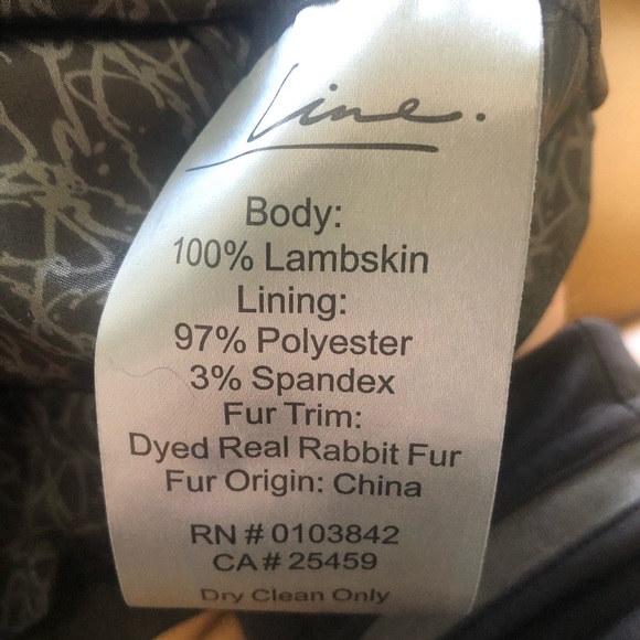 LINE 💯% Leather (lambskin) & Fur Jacket. EUC. - Picture 5 of 7
